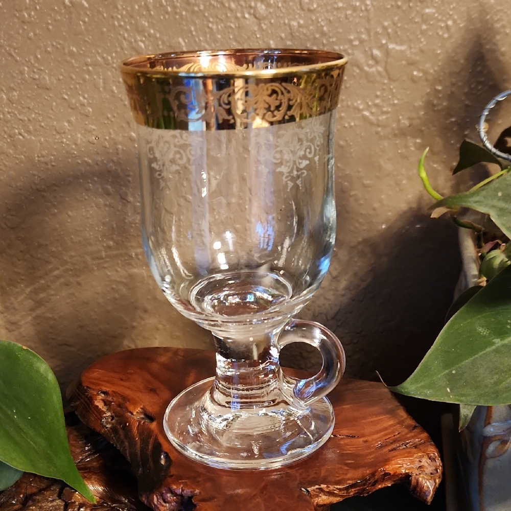 Cellini Irish Coffee Mug W/24k Gold Rim EUC